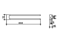 Keuco Полотенцедержатель Industrie 14 41418 010000 – фотография-2
