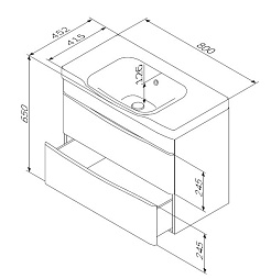Am.Pm Мебель для ванной Like 80 L, подвесная, белый глянец	 – фотография-4