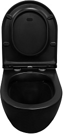 Azario Унитаз подвесной Grado AZ-0046N-MB безободковый черный матовый – фотография-8