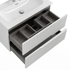 Cezares Тумба с раковиной Duet-N 80 подвесная bianco opaco CZR-8073-80 – фотография-4