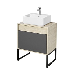 Акватон Тумба с раковиной Лофт Урбан 65 графит\орегон, Джой – фотография-4