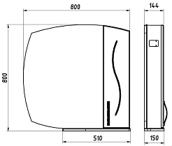 ASB-Mebel Зеркальный шкаф Грета 80 – фотография-6