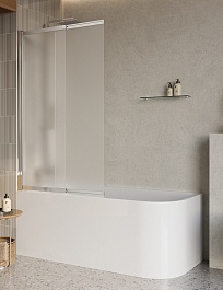 BelBagno Шторка на ванну 90/145 LUCE-VF-11-90/145-P-Cr – фотография-1