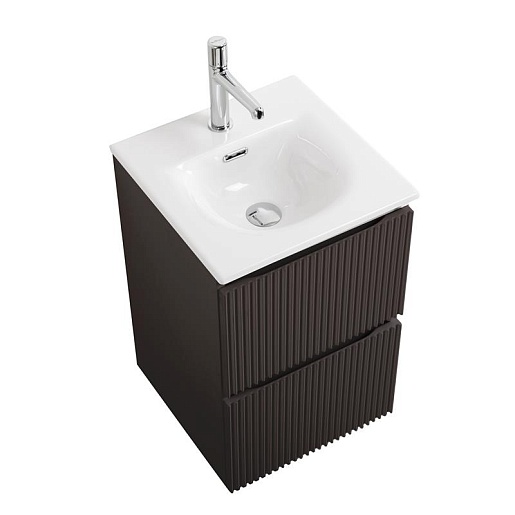 BelBagno Тумба с раковиной Uno mini 40 подвесная Темно-Серый матовый с раковиной BB-8099-3-40 – картинка-5