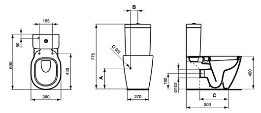 Ideal Standard Унитаз-компакт Connect Space E119501 – фотография-6