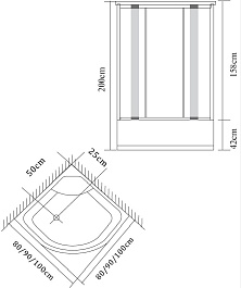 Nautico  Душевой уголок SWB-8020 – фотография-3