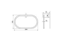 Excellent Полотенцедержатель KOBO DOEX.1709CR хром – фотография-2