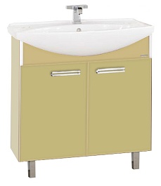 Misty Тумба для умывальника Джулия 85 прямая бежевая – фотография-1