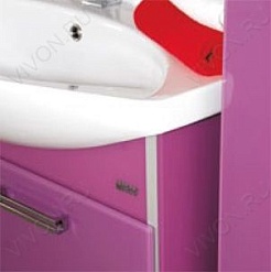 Misty Тумба с раковиной Джулия 65 подвесная сиреневая – фотография-3