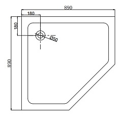 Taliente Душевой поддон PTA-09093 90/90 белый – фотография-3