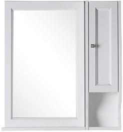 ASB-Woodline Мебель для ванной Гранда 85, шкафчик, белый (патина серебро), массив ясеня – фотография-8