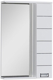 Aquanet Зеркальный шкаф "Доминика 55" белый – фотография-1