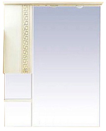 Misty Зеркальный шкаф Olimpia Lux 90 L бежевая патина – фотография-1