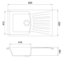 Granfest Мойка кухонная Standart GF-S850L Светло-розовый – фотография-3