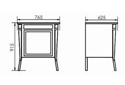 Атолл Тумба с раковиной "Валенсия 75" bianco – фотография-3