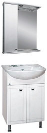 Misty Мебель для ванной Уют 50 L прямая белая – фотография-1