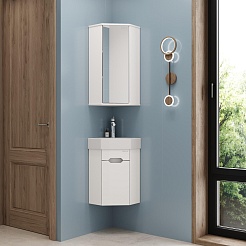 Onika Мебель для ванной Айленд 35 подвесная угловая белая – фотография-2