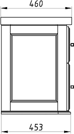 ASB-Woodline Тумба с раковиной Венеция 100 подвесная белая патина серебро – фотография-15