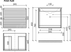 Sancos Мебель для ванной Folk 60 grey soft – фотография-5