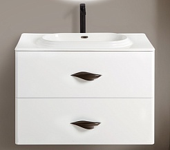 BelBagno Тумба с раковиной Onda-M 80 подвесная Bianco Lucido – фотография-1