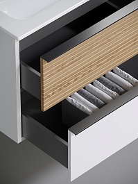 Sancos Тумба под раковину Delta 100 дуб светлый/белый – фотография-7