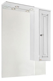 Водолей Зеркальный шкаф "Белладжио 75" R патина серебро – фотография-1