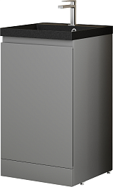 Style Line Тумба под раковину Батлер 50 серая Люкс антискрейтч Plus – фотография-4
