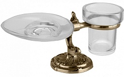 Art&Max Мыльница и стакан Barocco Crystal AM-1789-Br-C – фотография-1