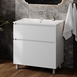 Teymi Тумба под раковину Laina 80 белая матовая – фотография-7