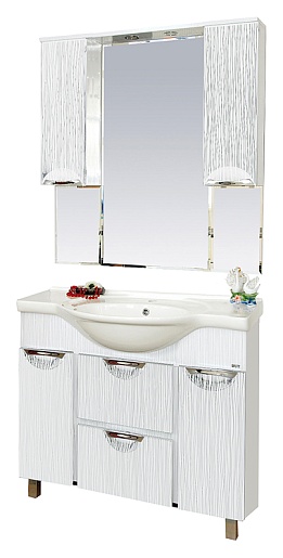 Misty Тумба с раковиной Лорд 85 белая – фотография-2