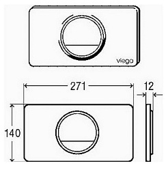 Viega Кнопка смыва Visign for Style 13 654504 хром – фотография-3