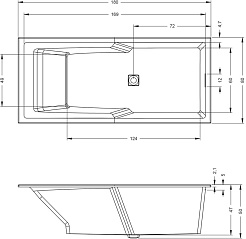 Riho Акриловая ванна STILL SHOWER LED 180х80 R – фотография-6