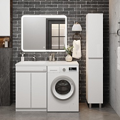 Onika Мебель для ванной Милтон Нова 120 L под стиральную машину белая – фотография-2