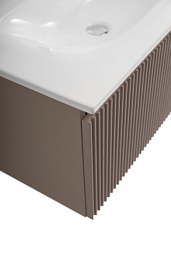 BelBagno Тумба с раковиной Uno 80 с 1 ящиком подвесная Бежевый матовый с раковиной BB-8099-3-80 – картинка-5