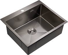 Milacio Мойка кухонная Denia 59 Steel вороненая сталь