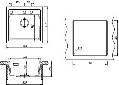 Florentina Мойка кухонная Эстель 510 серый шелк – фотография-4