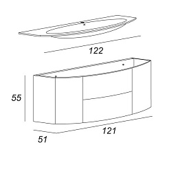 Cezares Мебель для ванной EDEN Rovere scuro Soft – фотография-4