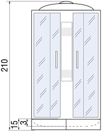 River Душевая кабина NARA Light 90/15 МТ – фотография-3