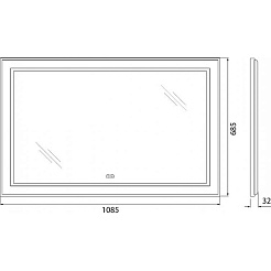 BelBagno Зеркало Kraft 108 SPC-KRAFT-1085-685-TCH-WARM – фотография-5