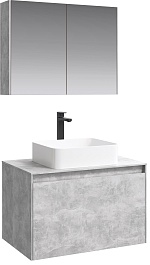 Aqwella Комплект мебели Mobi 80 бетон светлый – фотография-1