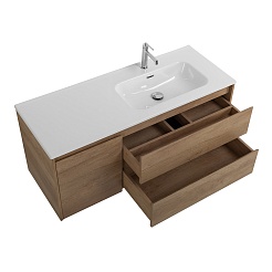 BelBagno Тумба с раковиной Kraft 120 R подвесная Rovere Nebrasca Nature – фотография-11