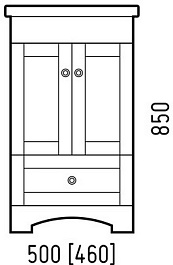 Corozo Мебель для ванной Техас 50 белая – фотография-18