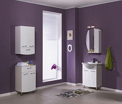 Aquanet Зеркальный шкаф "Моника 60" белый – фотография-3