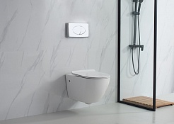 Esbano Унитаз Fortex подвесной безободковый белый – фотография-2