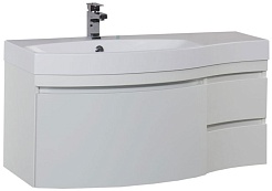 Aquanet Тумба с раковиной Опера 1-115 L с ящиком белая (169656) – фотография-1