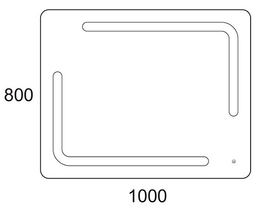 Owl 1975 Зеркало для ванной Otalia 100 – картинка-3