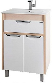 Водолей Тумба под раковину Габи 60 дуб/белый – фотография-1