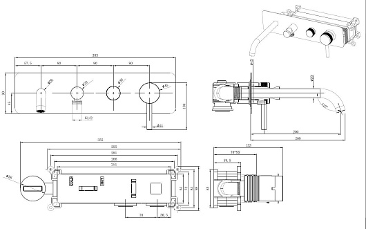 Allen Brau Смеситель для ванны Priority 5.31A05-MG (с внутренней частью) графит браш – фотография-6