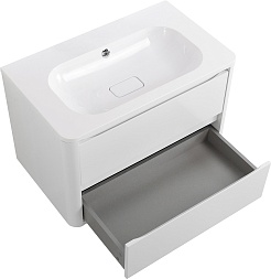Cezares Тумба с раковиной без отверстия под смеситель Relax 80 подвесная bianco lucido – фотография-5