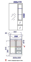 Aqwella Тумба с раковиной Барселона 50 – фотография-2
